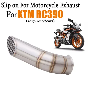 Slip on For KTM RC390 2017-2019 Motorcycle Exhaust Modified Muffler Tailpipe Escape Moto Ending Connect Tube Link Pipe with Mesh