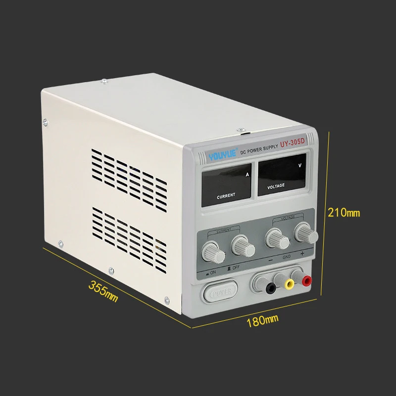 

UY-305D 0-30V 0-5A DC Power Supply Adjustable 3 Digit Display Mini Laboratory Voltage Regulator Stabilizer