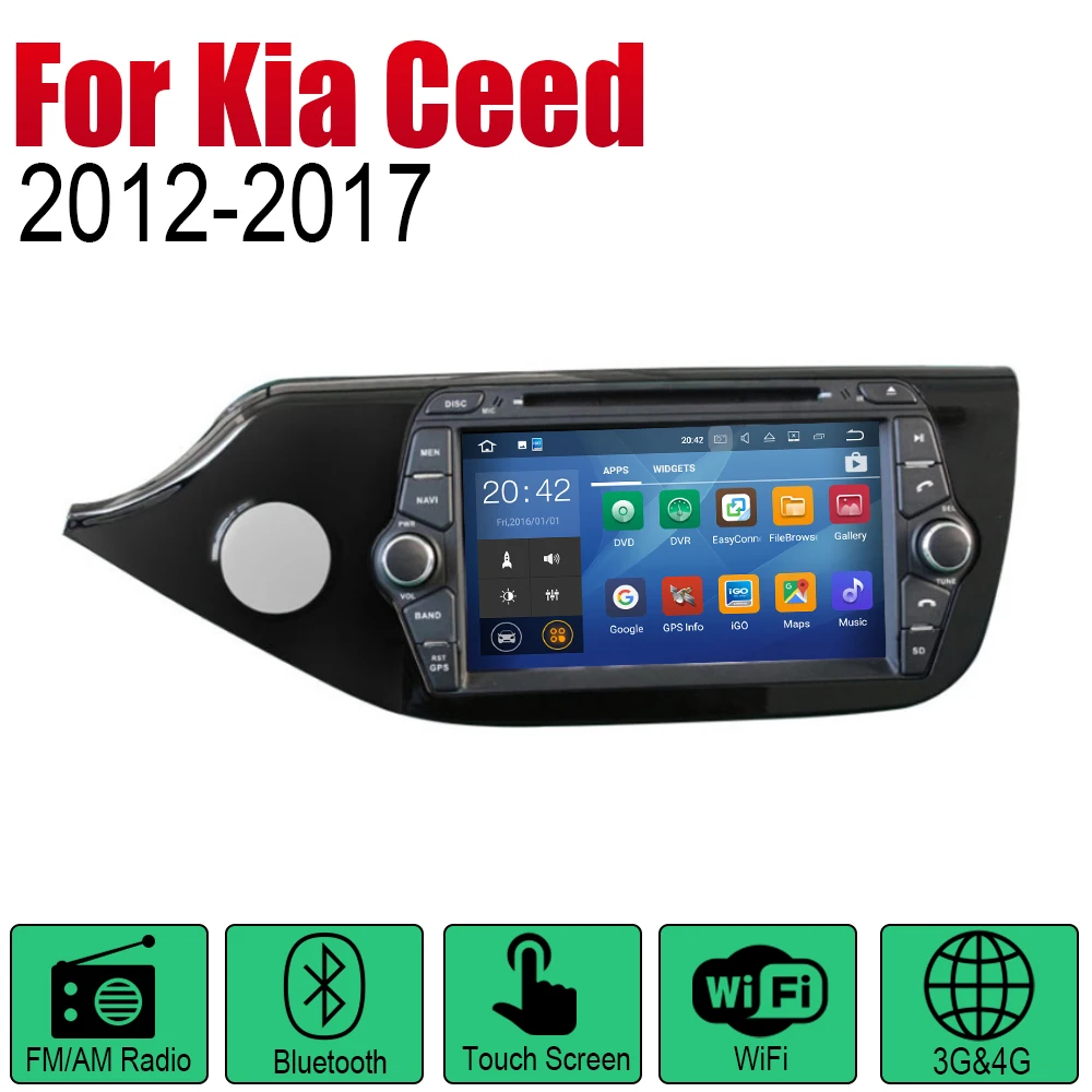 Автомагнитола на Android стерео DVD GPS навигация для Kia Ceed 2012 2013 2014 2015 2016 2017 LHD Wi Fi