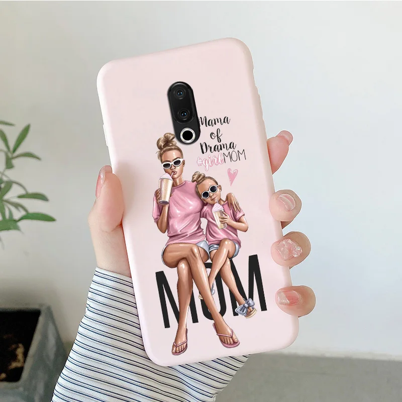 For Meizu 15 Case Candy Fashion Mother And Daughter Fundas Shell For Meizu 15 PLus Shockproof Matte Painted Phone Cover meizu phone case with stones craft Cases For Meizu