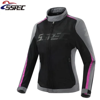

Mesh Breathable Women Motorcycle Racing Jacket With 5 Pcs Protection Gear Auto Motorcycle Riding Lady Coat Motorsport Sportswear