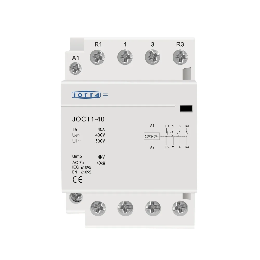 Trilho din contator ac caseiro 4p 40a