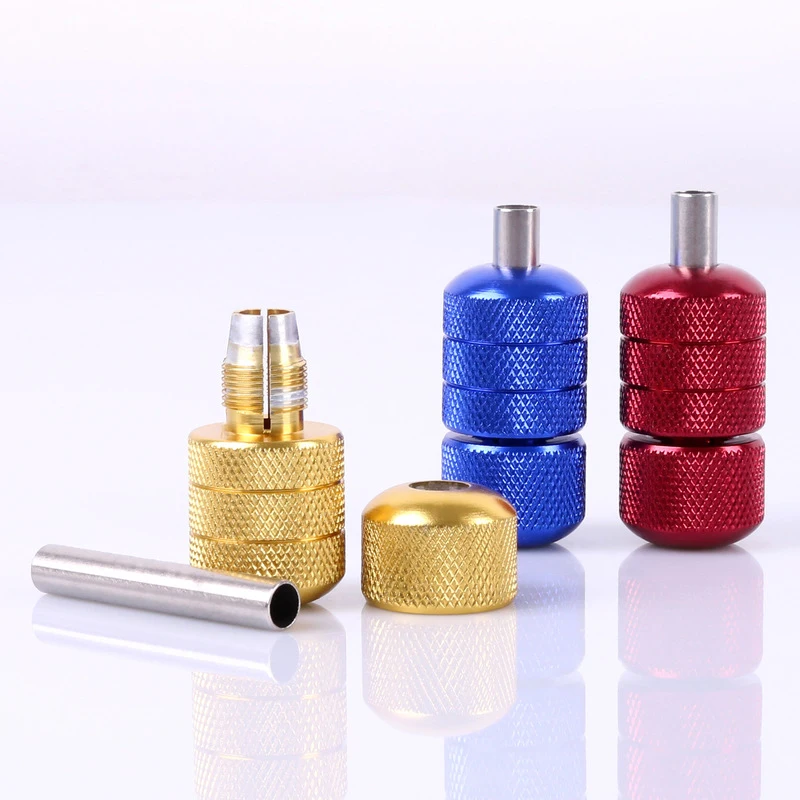 22x50mm/25x50mm Aluminum Alloy Tattoo Grips Tube with Back Stem Self-locked Tattoo Handle Machine Kit Gun Tattoo Accessories