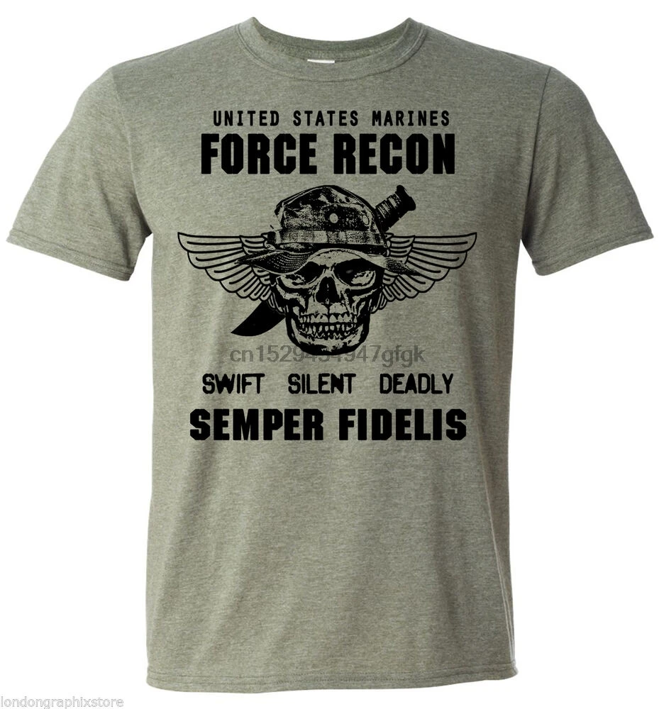 Футболка корпуса морской пехоты морская пехота США Semper Fidelis Devil Dog Военная