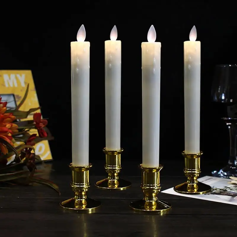 6 шт. светодиодный светильник-свеча, беспламенные Свечи, декор рождественской елки, светильник-свеча с пультом дистанционного управления и зажимом, Свадебный Рождественский светильник-свеча