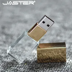 JASTER – mémoire flash usb 2.0 en verre rotatif avec logo personnalisé, avec porte clés (sans lumières LED), pour bricolage, livraison gratuite 