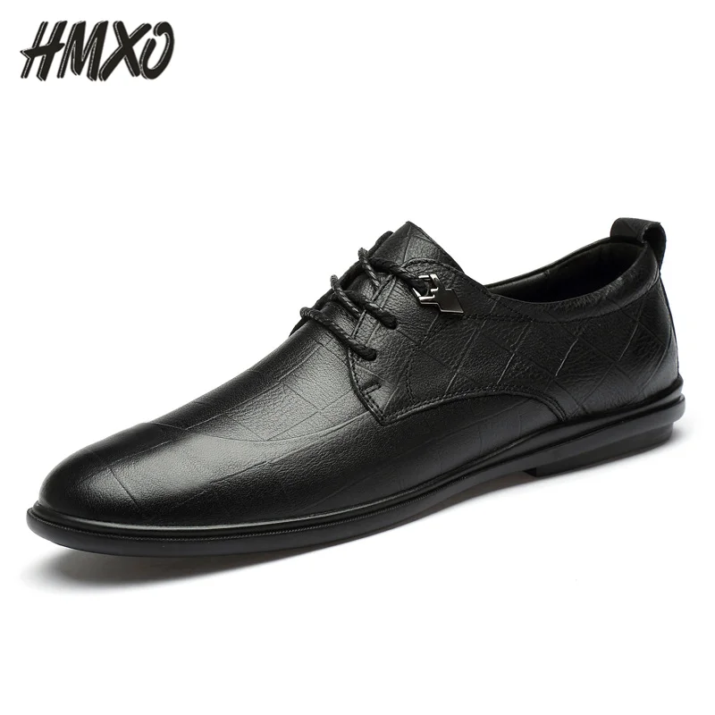 Мужские деловые кожаные туфли HMXO весна-осень Низкий вырез в британском стиле на