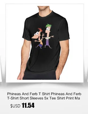 Phineas And Ferb Футболка Перри Утконос футболка 100 Хлопок Пляжная футболка забавная Мужская 6xl с коротким рукавом графическая футболка