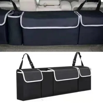 

Car Trunk Organizer Adjustable Backseat Storage Bag Net High Capacity Multi-use Oxford Automobile Seat Back Organizers Universal