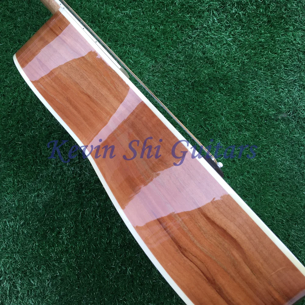 Spalted maple top Акустическая гитара Гриф и мост ручной работы качественная акустическая электрогитара
