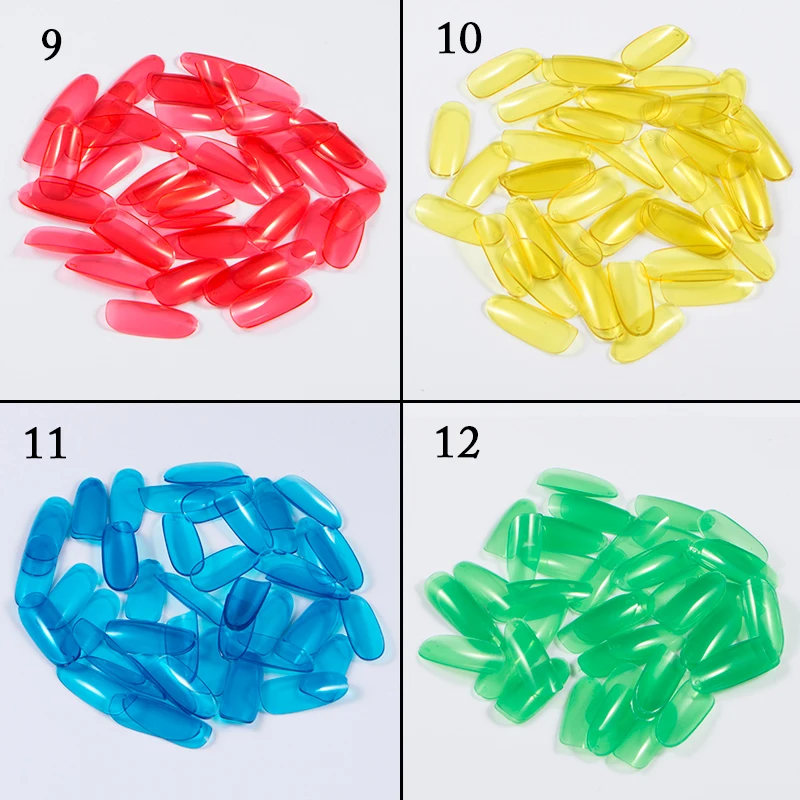 500 шт./упак. разноцветные накладные ногти с полным покрытием овальные