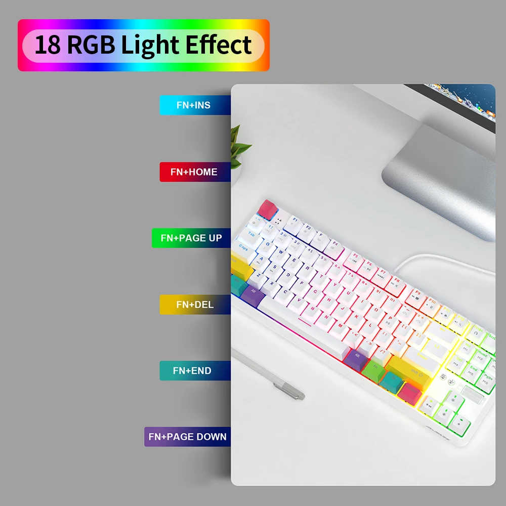 Клавиатура AJAZZ K870T Механическая для ПК BT и проводная Двухрежимная 87 клавиш RGB 2000 мА