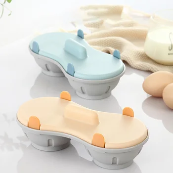

Steamed Egg Box Microwave Egg Tray Two Steamed Oven Microwave Kitchen Mold HY99