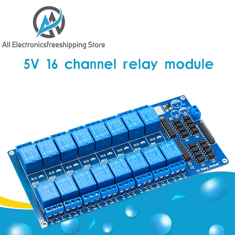 16 канальный релейный модуль 5 В для arduino ARM PIC AVR DSP электронный пластинчатый ремень