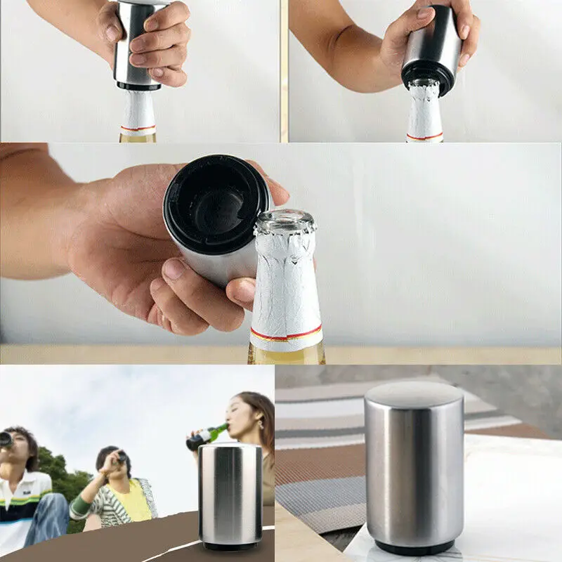 Automatic Stainless Steel Beer Opener For Party Bar Bottle Soda Cap Wine | Дом и сад