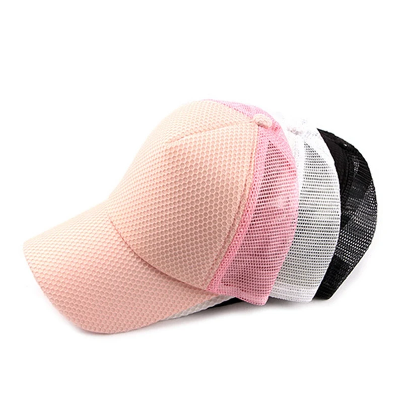 

Tennis Cap Casual Style Sunshade Polyester Mesh Hat Headwear Outdoor Sports Wear with Adjustable Back Closure Sponge Cap