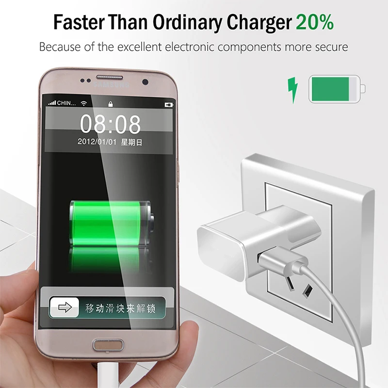 Кабель USB C для samsung S8 S9 plus Note 8 9 C5 7 9 A3 A5 A7 Originele настенное Адаптивное быстрое зарядное устройство usb type C адаптер для путешествий