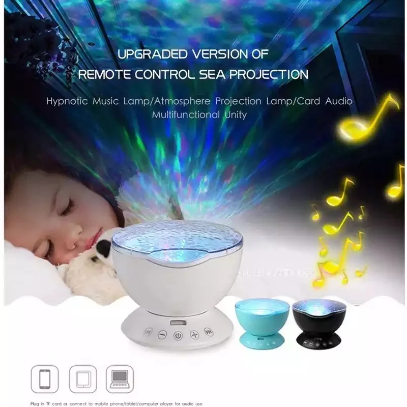 Galaxy projector lamp 3D transparent glass ball night light magic colorful firework solid wood base holiday atmosphere gift 5V