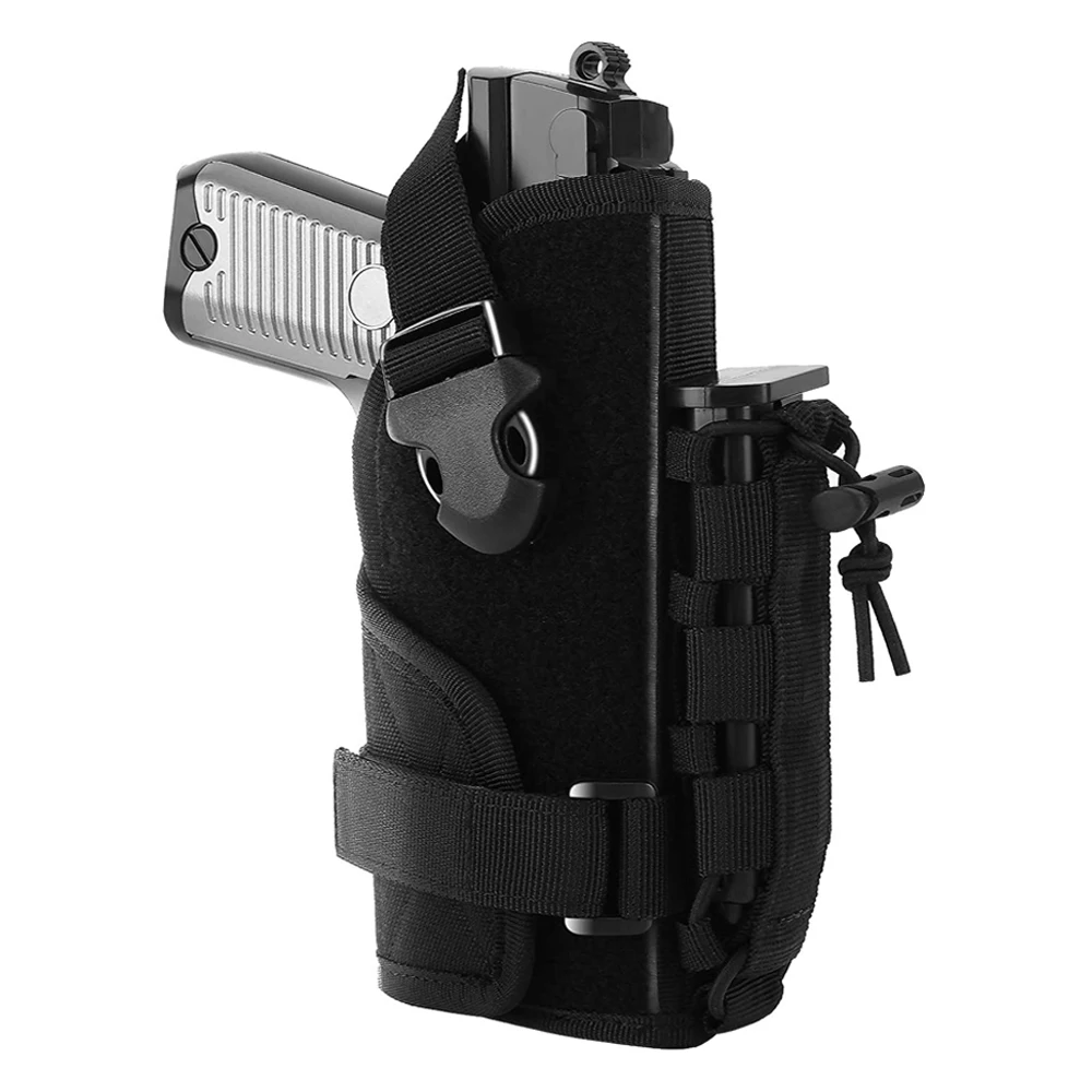 Funda para pistola táctica, soporte de pistolas Airsoft, con bolsa Mag, cinturón Molle, funda para pistola, accesorios para pistola de caza Glock