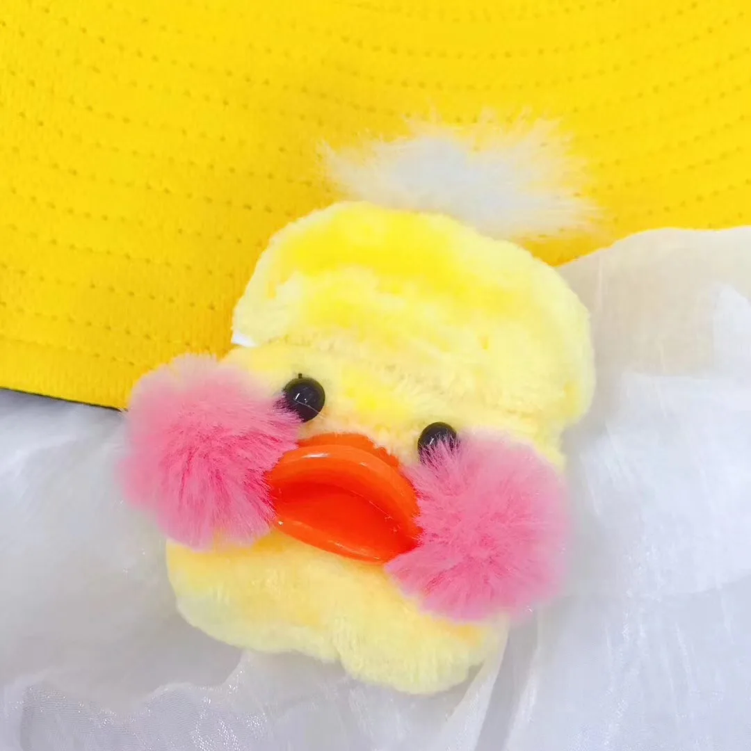 Super cute fashion plush rhubarb duck headphone cover for Apple Airpods 1 2 Bluetooth wireless headset charging box accessories