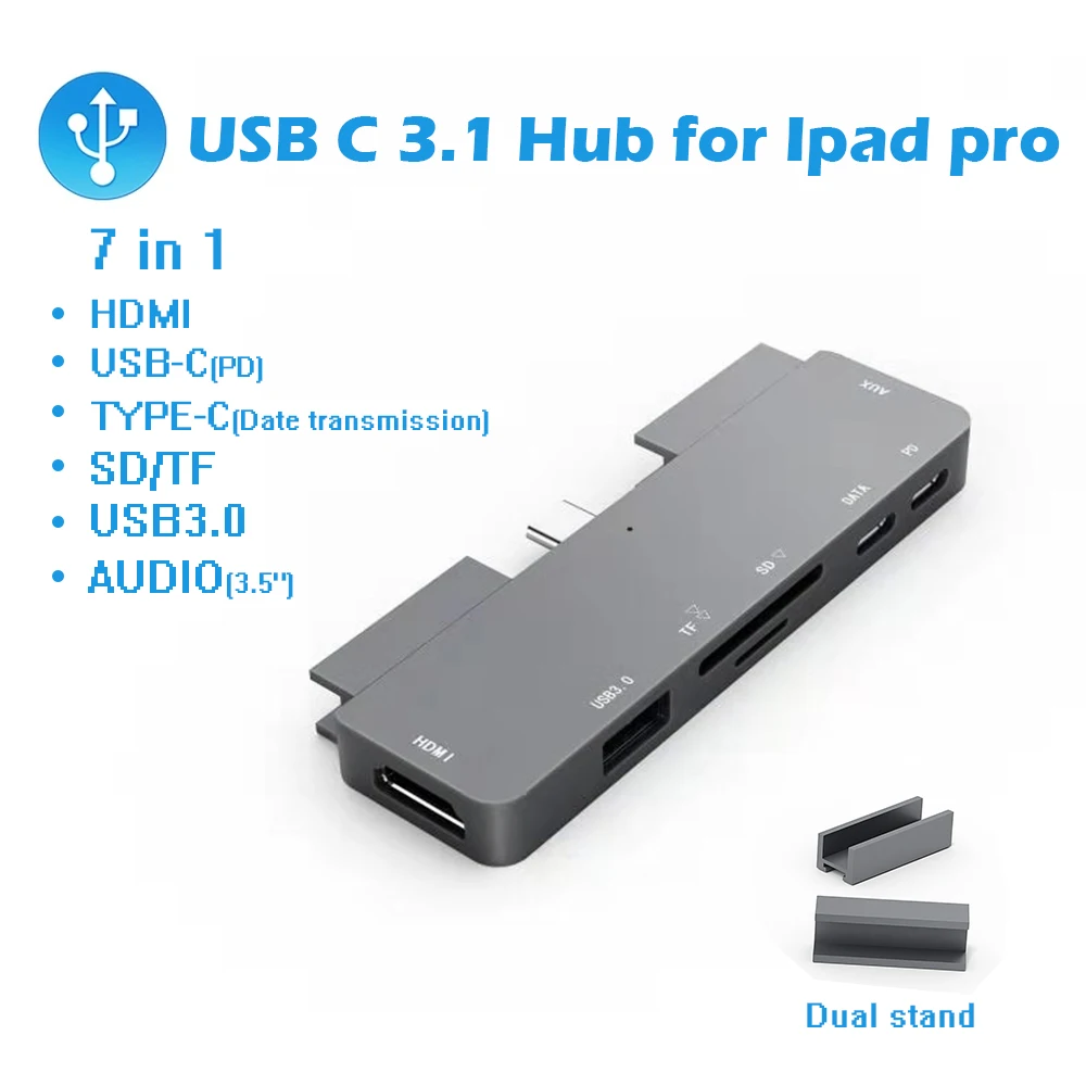 USB C концентратор 3 1 0 Type-C адаптер для зарядки iPad Pro MacBook Air с разъемом передачи