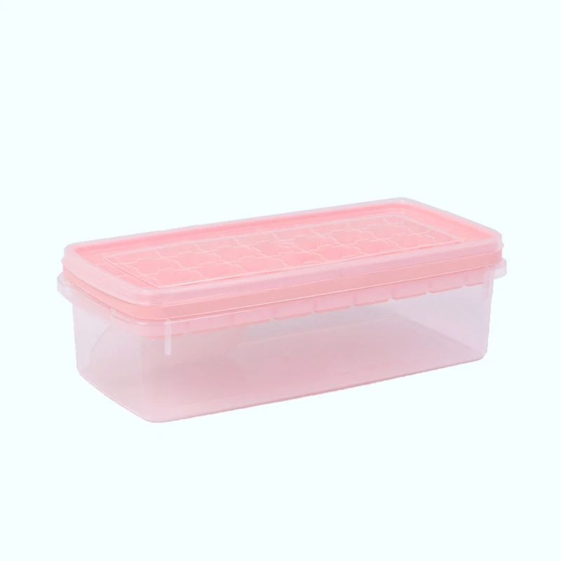 Силиконовый + PP лоток для кубиков льда с крышкой форма квадратная коробкой