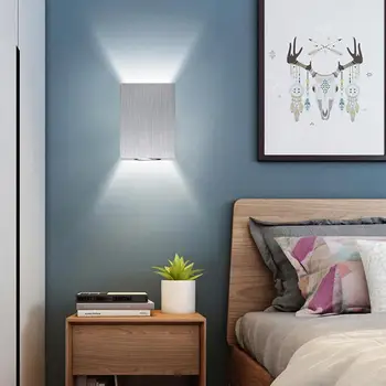 

Square LED Wall Lamp Simple Corridor Indoor Outdoor Aisle Living Room Lighting Bedside Night Light Waterproof Lighting Fixture
