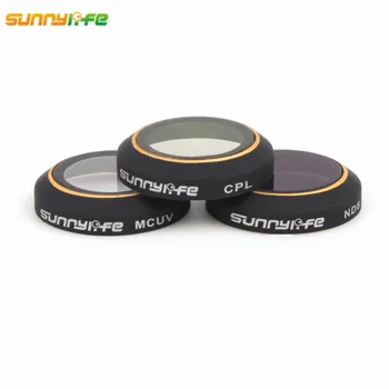 

Sunnylife 3pcs DJI Mavic PRO Ultra-thin Filter Lens MCUV CPL ND8 High Transmittance HD Clear Camera Lens Filter for Mavic Pro