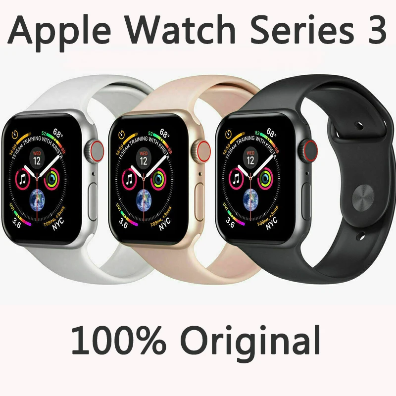 Apple Watch Series 3 GPS 38MM/42MM Original Used 95% new iWatch with 3  Colors Sport Band Smart watch|Smart Watches| - AliExpress