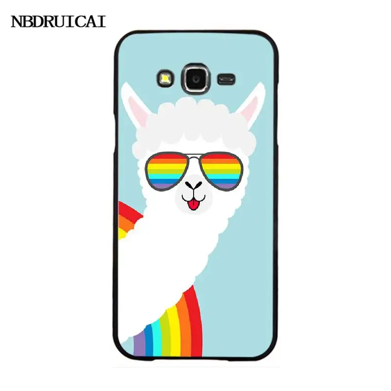 PENGHUWAN Kawaii Милая лама Альпака мягкий силиконовый черный чехол для телефона Samsung