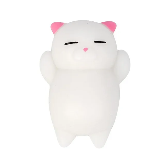 Mini squeeze Toy Cute Cartoon Squeeze Squishy Kawaii Pink Cat Stress Reliever Slow Rising Fun Toys For Adults Anti Stress Cat 4
