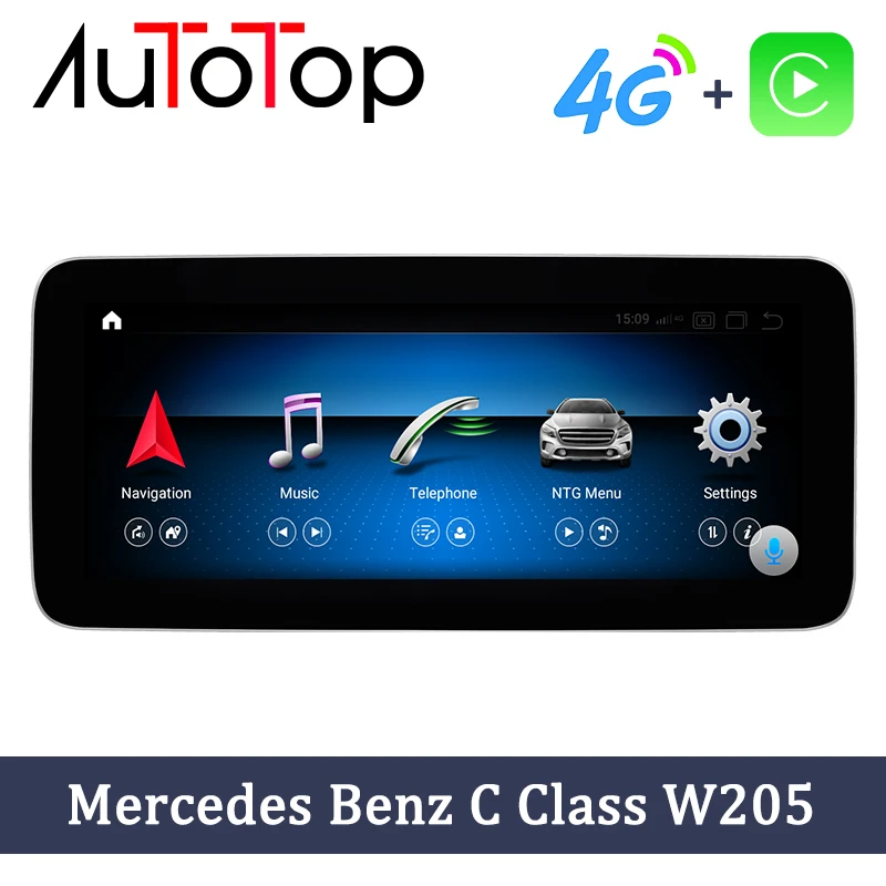 AUTOTOP Benz Android 10 0 Автомобильный GPS-навигатор плеер для Mercedes C класса W205 2014-2018 NTG5.0