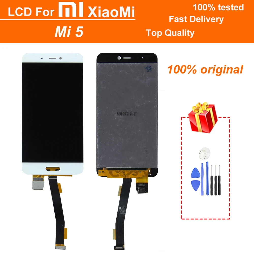 

100% tested Original 5.15" MI5 LCD with frame Display for XIAOMI Mi 5 LCD Touch Screen Digitizer Assembly Replacement Parts