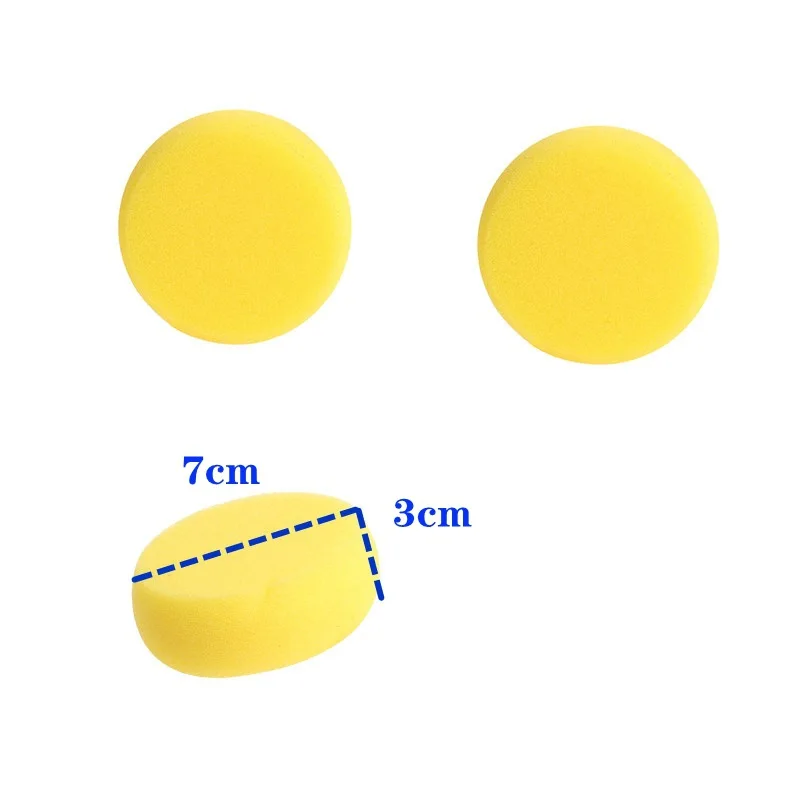 Gjinxi 12 Pièces Ronde Peinture éponge, Jaune Artisanat Artiste éponges Argile Aquarelles éponge Pour Visage Peinture Art Artisanat Poterie Argile Nettoyage Céramique Mur