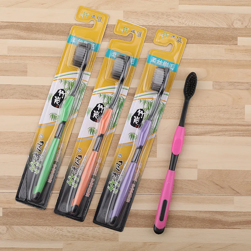 

Production Manufacturers jing xin Creative Adult Soft Bristle Toothbrush Bamboo Charcoal Toothbrush Wholesale Whitening Teeth Si
