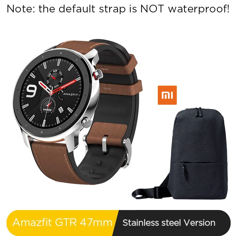 47mm-Steel-bag В качестве сырьевого материала Huami Amazfit GTR 47 мм смарт Watch1.39 дюймов с 24 дней Срок службы батареи 5ATM Водонепроницаемый gps и ГЛОНАСС 12 спортивных режимов - Цвет: 47mm-Steel-bag
