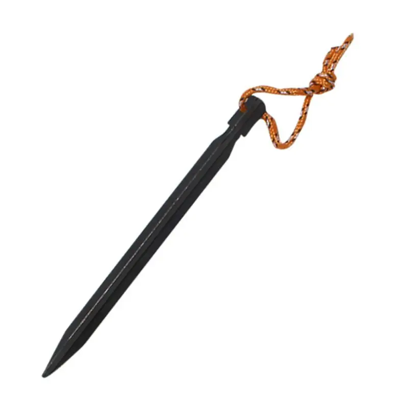 10pcs/lot 18cm Aluminium Alloy Stake with Rope Camping Equipment Outdoor Traveling Beach Aluminium Alloy Tent Peg Nail 700I