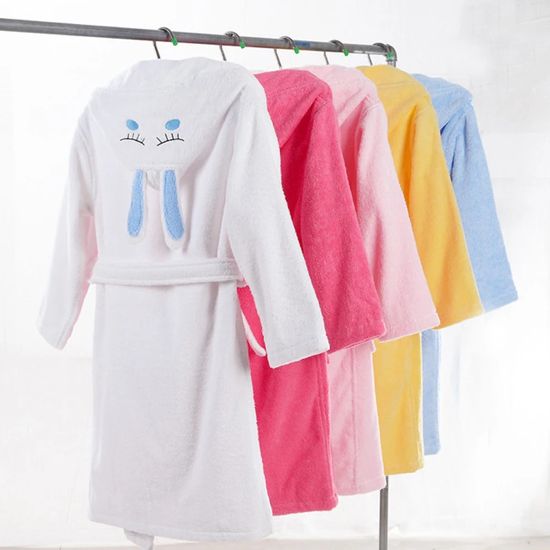 Kids Sleepwear Robe Lovely Kids Robe Hooded Toweling