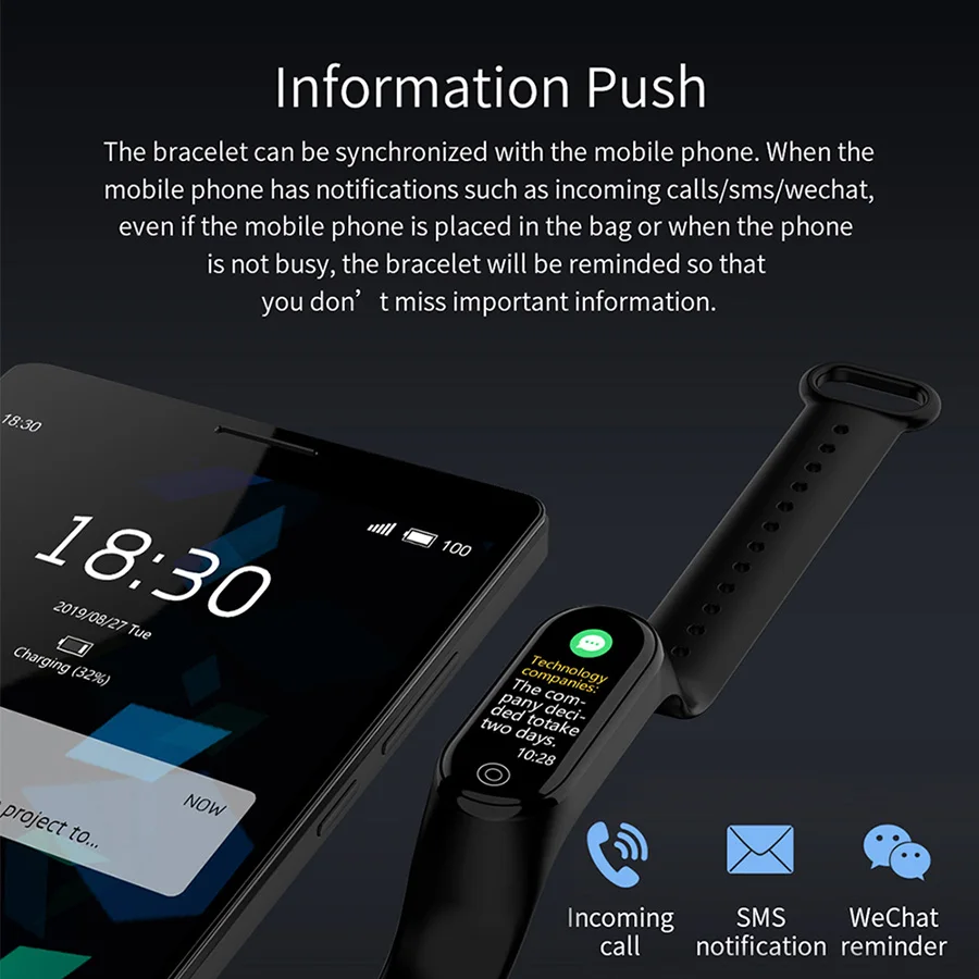  COLMI M4 Plus Color Screen Fitness Tracker IP67 Waterproof Blood Pressure Heart Rate Monitor Smart  - 32921598700