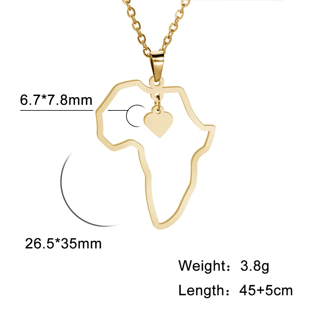 Collana Con Ciondolo Simboli Africani Adinkra - Acciaio Inossidabile Oro, Catena 50 Cm, Regalo Etnico - 3