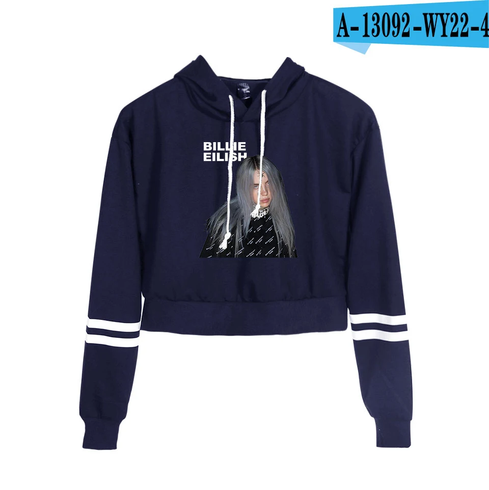 2D billie eilish новая одежда с принтом пупка kpops Женская Повседневная весенняя одежда горячая Распродажа монолитная Толстовка с длинным рукавом с принтом - Цвет: Picture color