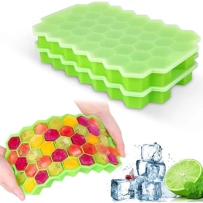 Ice Cube Maker Silicones Ice Mould Honeycomb Cube Tray Magnum Silicone Mold Forms Food Grade Mold for Whiskey Cocktail