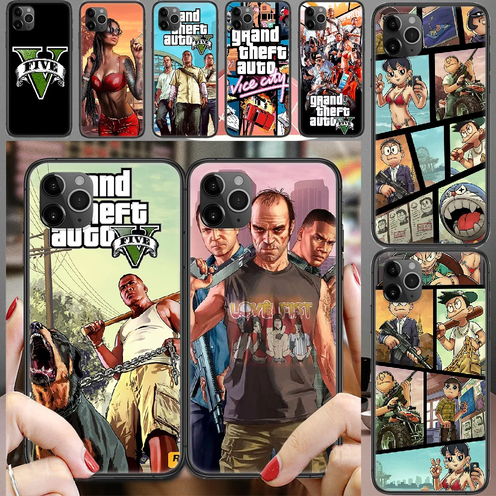 Чехол для телефона GTA V 5 GTAV Grand Theft iphone 5s se 2 6 6s 7 8 12 mini plus X XS XR 11 PRO MAX black 3D prime |