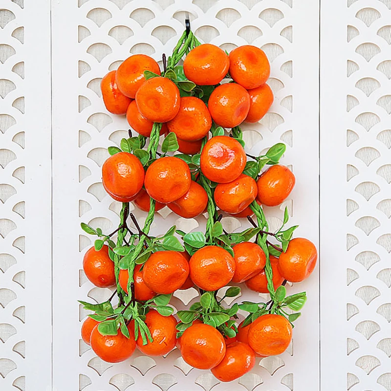Artificial Decor Pendants Figurines Simulation Orange Fruit Hanging Harvest Props Home Decoration Crafts Christmas | Дом и сад