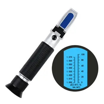 

Salinity Refractometer Tester Dual Scale Saltwater Tester for Fish Tank Aquarium 95AA