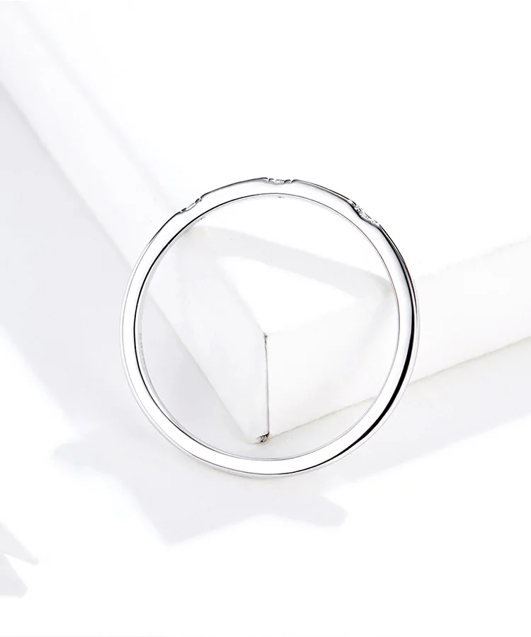 Bamoer, простые минималистичные кольца на палец для женщин, 925 пробы, серебро, Штабелируемый браслет, модное серебро 925, массивные ювелирные изделия SCR591