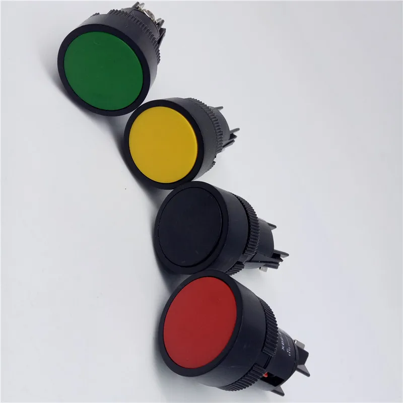 

1Pcs 22mm momentary Push button switch red green blue yellow black white normal open/normal close XB2-EA142 XB2-EA131