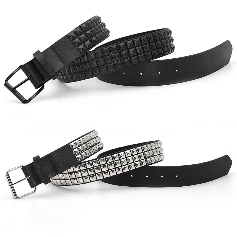 ranger belt Pyramid Fashion Rivet Belt Men&Women's Studded Belt Punk Rock With Pin Buckle Belt Waistband men's belts for jeans