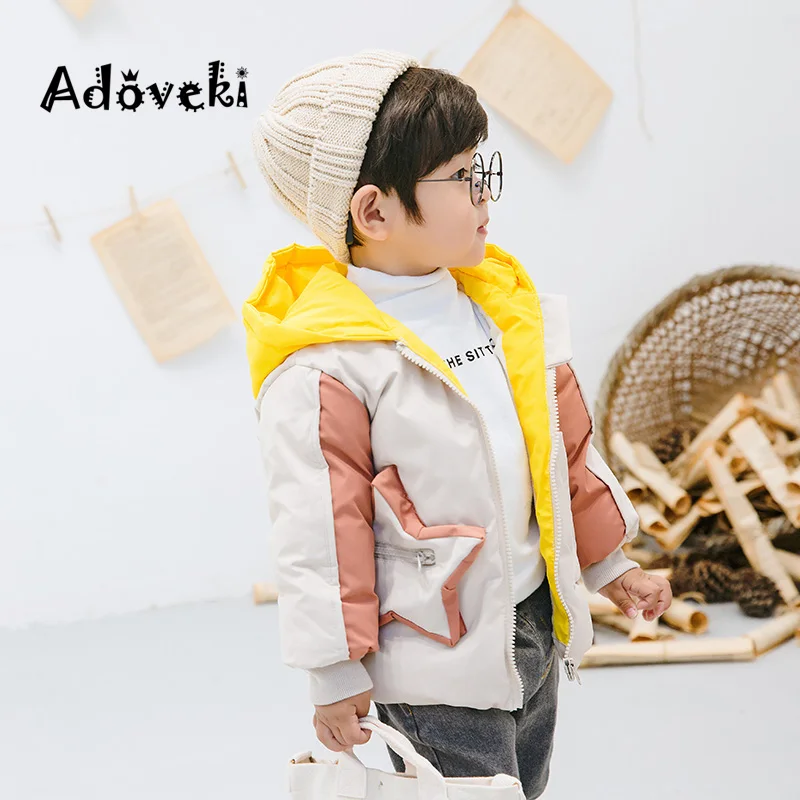 Adoveki/ г., новая осенне-зимняя куртка-пуховик для девочек и мальчиков, теплое зимнее пальто высокого качества детская куртка со звездами и Луной