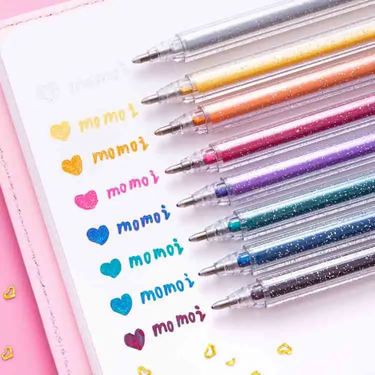 

1.0mm Flash Glitter Colored Gel Pen Stardust Painting Pen Highlighters Pen Art Markers for Scrapbooking Diy Stationary